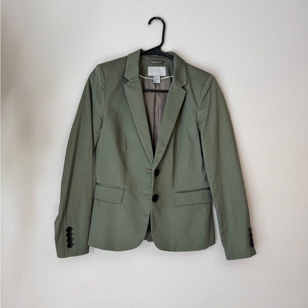 H&M Olive Green Structured Blazer